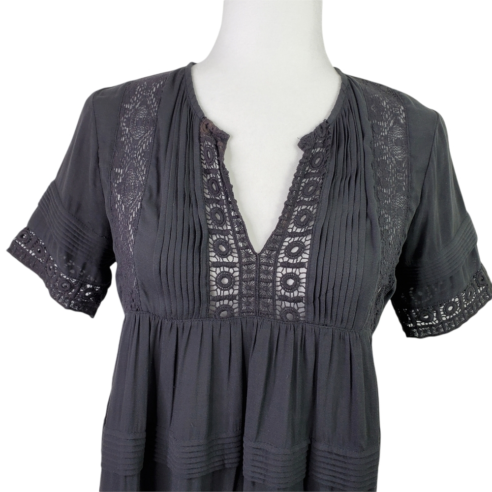 SOLD ~ MAEVE FLOWY TIERED LACE CUTOUT TUNIC TOP ~ XS - Picture 8 of 13